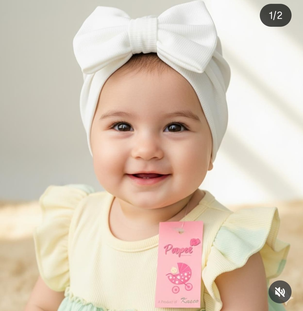 Poopee Born Baby – Stylish Bow Turban Cap