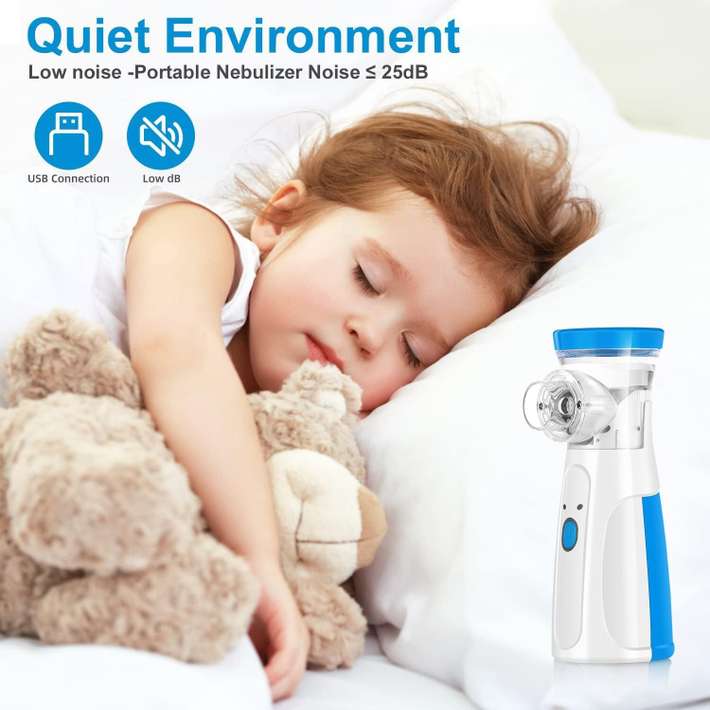 Portable Mesh Nebulizer Machine, For Adults and Kids, Travel and Household Use