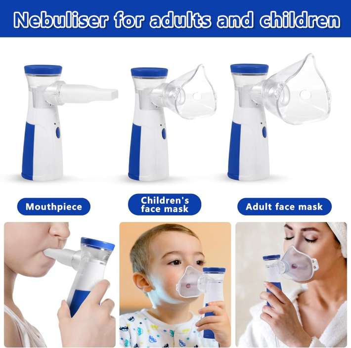 Portable Mesh Nebulizer Machine, For Adults and Kids, Travel and Household Use